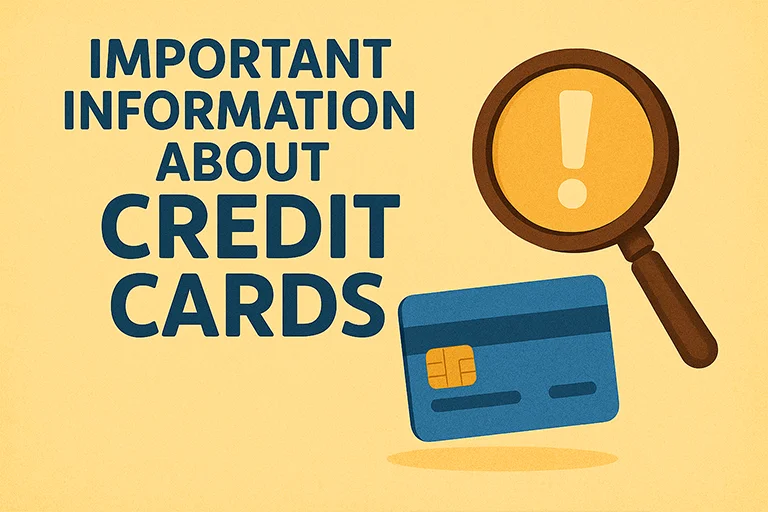 Important information about credit cards