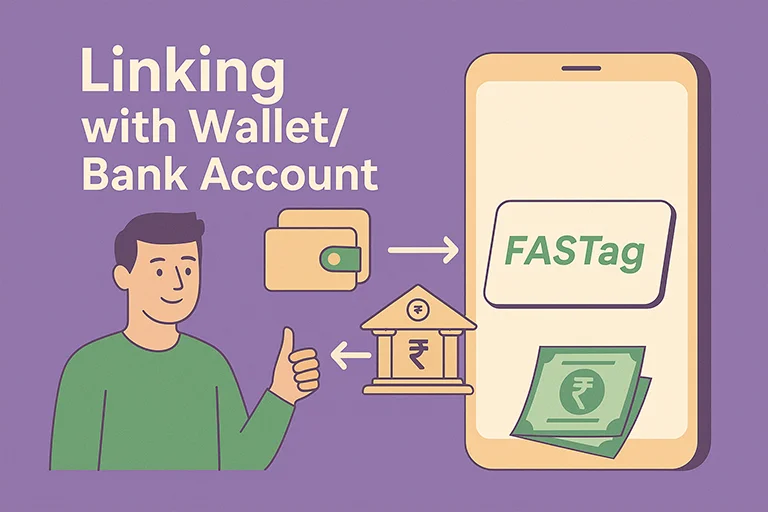 Link fastag with wallet-bank