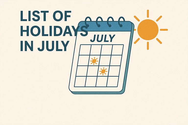 List of Holidays in July