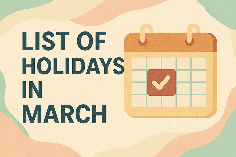 List of Holidays in March